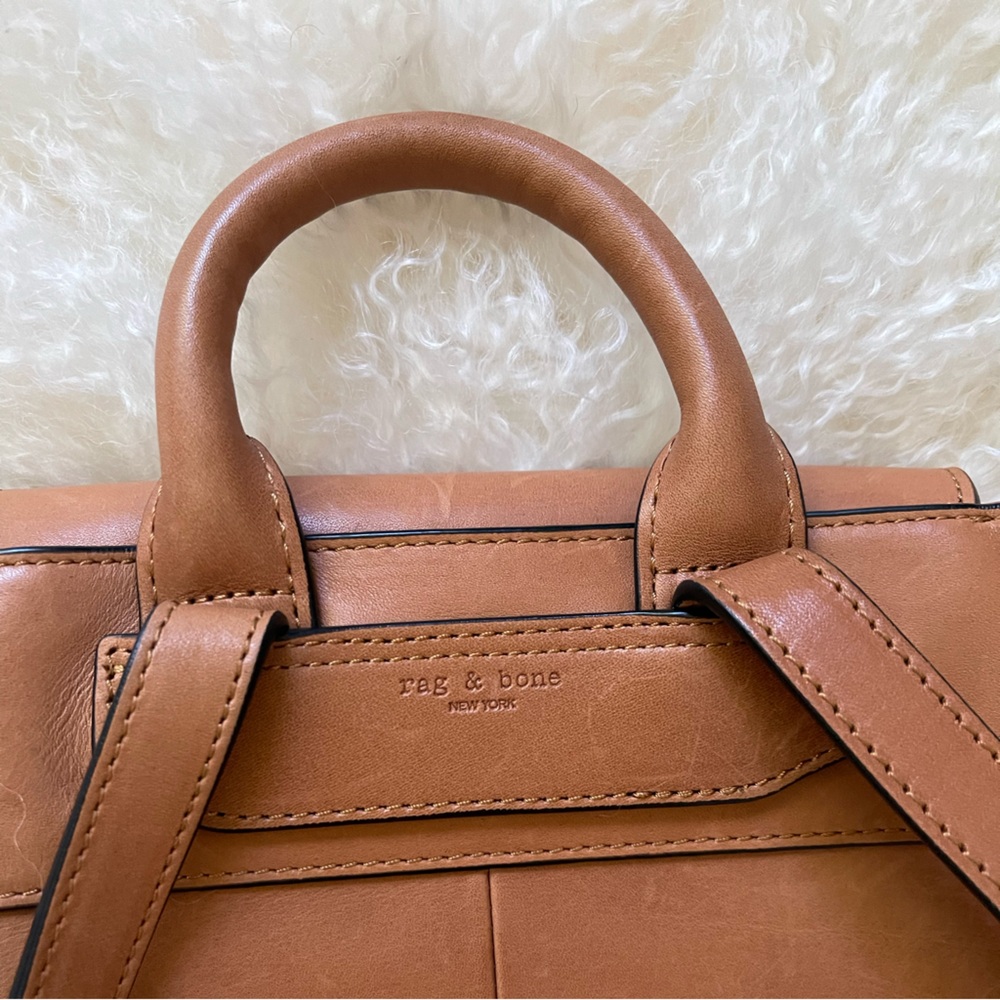 Rag & Bone Mini Pilot Drawstring Flap Leather Bac… - image 4